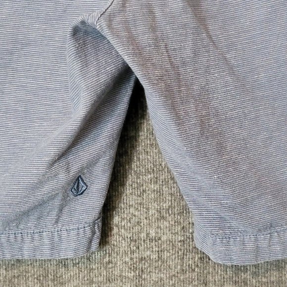Volcom Shorts Mens 38 Blue Cotton Linen Blend Chino - Picture 8 of 11